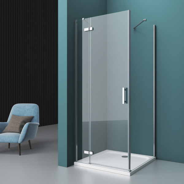 Душевой уголок BelBagno Kraft 80x90x195 L стекло прозрачное, профиль хром (KRAFT-AH-12-80/90-C-Cr-L) Душевой уголок BelBagno Kraft 80x90x195 L стекло прозрачное, профиль хром (KRAFT-AH-12-80/90-C-Cr-L)