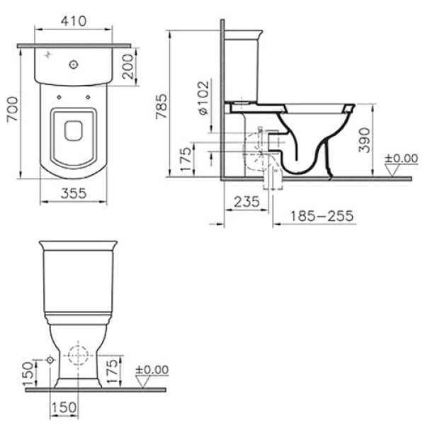 Унитаз-компакт Vitra Serenada (9722B003-7203) Унитаз-компакт Vitra Serenada (9722B003-7203)