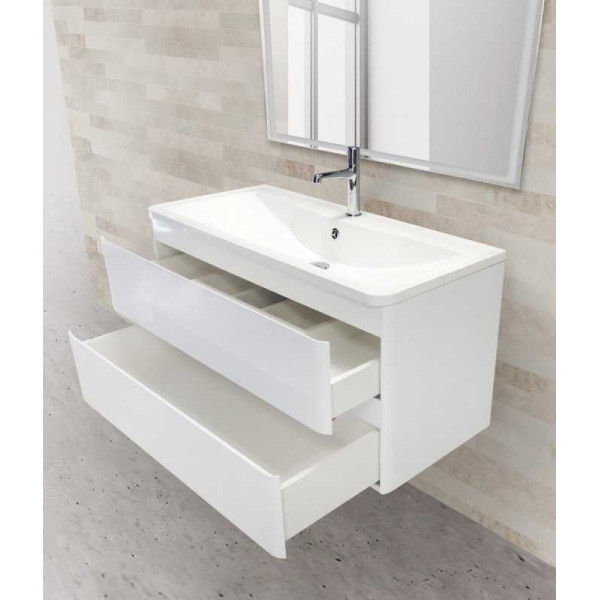 Тумба подвесная BelBagno Albano 100 см Bianco Lucido (Albano-1000-2C-SO-BL) Тумба подвесная BelBagno Albano 100 см Bianco Lucido (Albano-1000-2C-SO-BL)