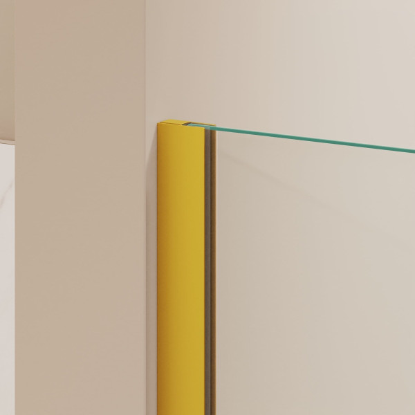 Душевая перегородка RGW WA-054Gb (WA-010Gb + Z-072Gb) 800 стекло прозрачное, профиль золото BRUSH (351005483-16)