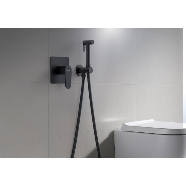Смеситель с гигиеническим душем Aquatek Оберон черный матовый (AQ1219MB) Смеситель с гигиеническим душем Aquatek Оберон черный матовый (AQ1219MB)