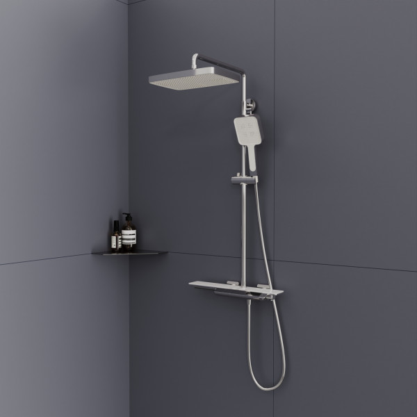 Душевая система RGW SP-34 с встроенным изливом-водопадом хром (51140134-01)