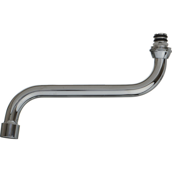 Излив Melodia для смесителя круглый S-образный с аэратором 20см (MKP20698P)