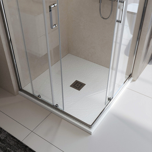 Душевой поддон BelBagno Uno 80x80x3,5 белый (TRAY-MR-UNO-A-80-3,5-W-CR)