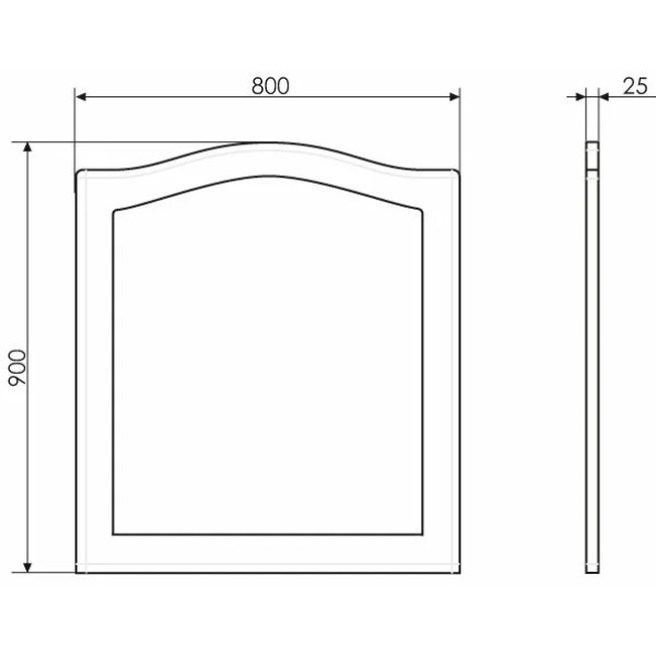 Зеркало Comforty Монако 600x800x30 белый (00-00001240)