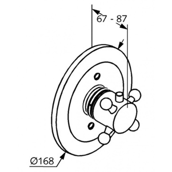 Смеситель для душа Kludi 1926 хром, внешняя часть (517190520)