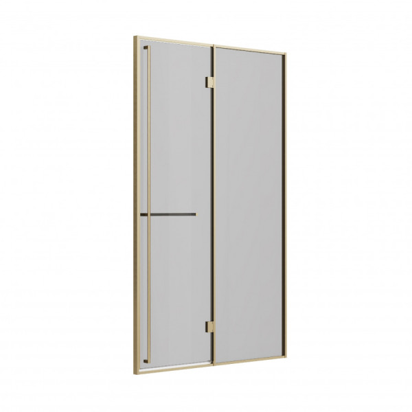 Душевая дверь Roca Apex 140x200  R стекло тонированное, профиль золото матовое (Z.RU93.0.779.0)