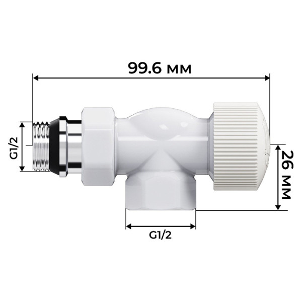Комплект термостатический осевой 1/2" Royal Thermo Design М30х1,5 (Белый) (RATVDO11212WH) Комплект термостатический осевой 1/2" Royal Thermo Design М30х1,5 (Белый) (RATVDO11212WH)