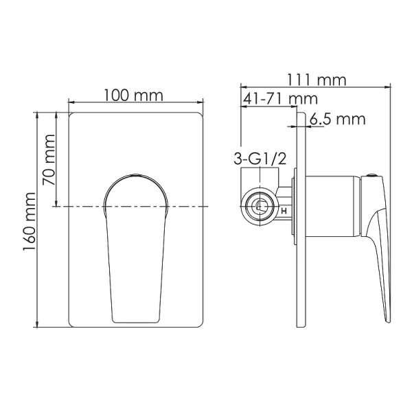 Смеситель для раковины WasserKRAFT черная (A84563)