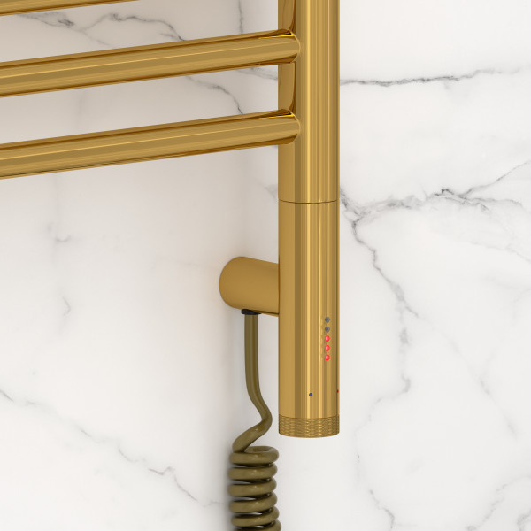 Полотенцесушитель электрический Сунержа Богема 3.1 600x300 МЭМ провод слева золото (03-6005-6030)