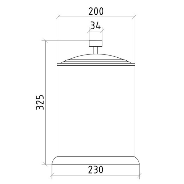 Ведро для мусора Boheme Royal Cristal 23x23x32,5 бронза (10934-BR)