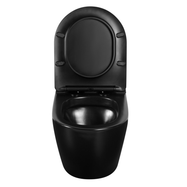 Унитаз подвесной Abber Bequem 360x580x380 черный матовый (AC1108PMB)