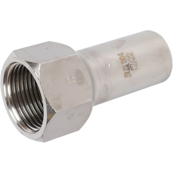 Вставка резьбовая 22х3/4"В Rommer из нержавеющей стали (пресс) (RSS-0023-002234) Вставка резьбовая 22х3/4"В Rommer из нержавеющей стали (пресс) (RSS-0023-002234)