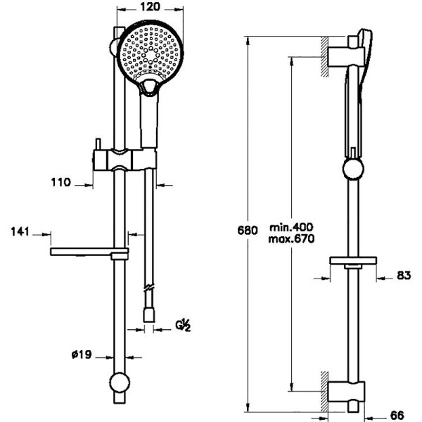 Душевой гарнитур Vitra Bliss матовый черный (A4574336EXP) Душевой гарнитур Vitra Bliss матовый черный (A4574336EXP)