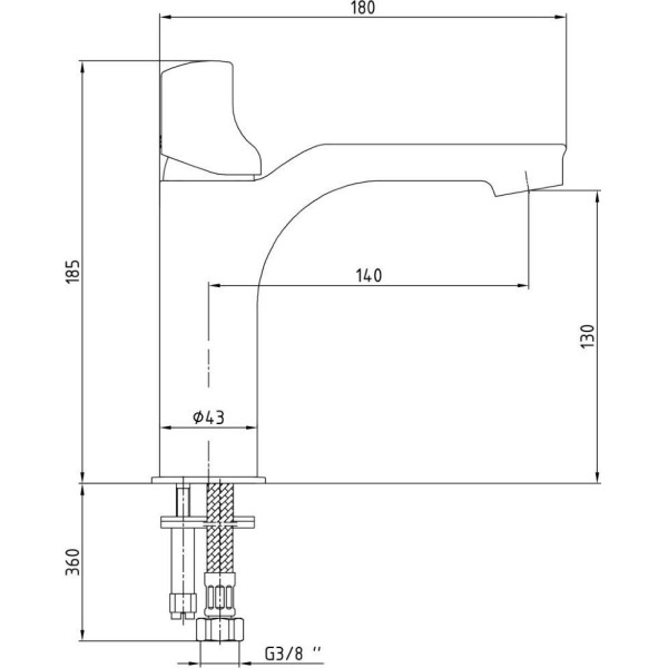 Смеситель для раковины E.C.A. Myra белый (104408986EX)