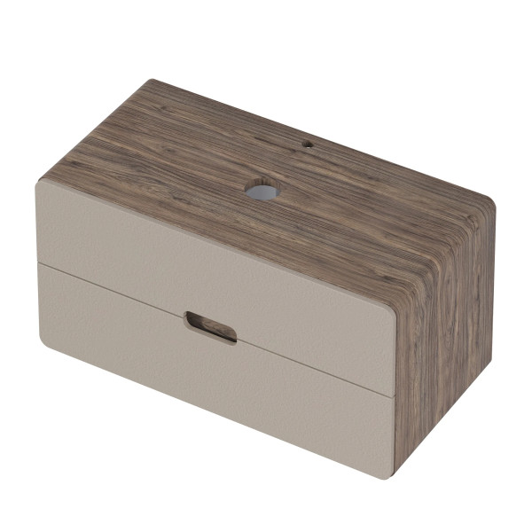 Тумба подвесная 1Marka Vortex  1000x500x50 (орех каньон коньяк/латте фактурный) (Ц0000033059)