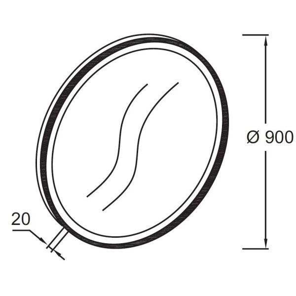 Зеркало Jacob Delafon Rive Gauche 900x20x900 бежевый (EB1290-S09)