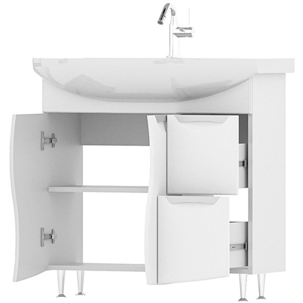 Тумба напольная Volna Adel 776x800 белая (tnADEL80.2D.2Y-01) Тумба напольная Volna Adel 776x800 белая (tnADEL80.2D.2Y-01)