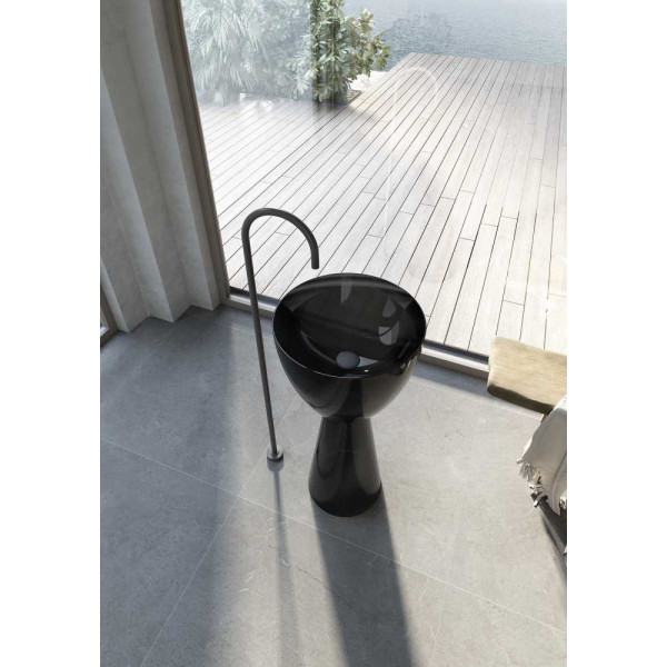 Раковина напольная ABBER Kristall 45x45 черная (AT2703Onyx) Раковина напольная ABBER Kristall 45x45 черная (AT2703Onyx)