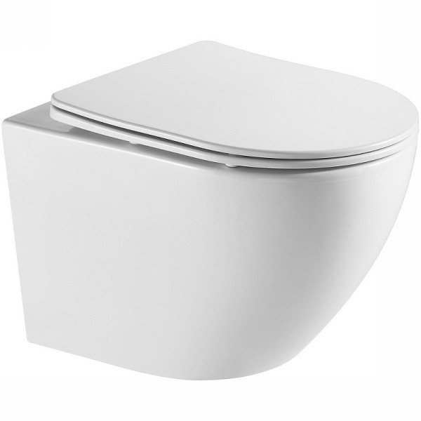 Унитаз подвесной Azario Teramo с сиденьем с микролифтом белый (AZ-0052-UQ3)