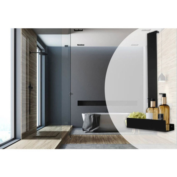 Полка навесная Rea Tori 77,5x40 чёрный матовый (REA-85000) Полка навесная Rea Tori 77,5x40 чёрный матовый (REA-85000)