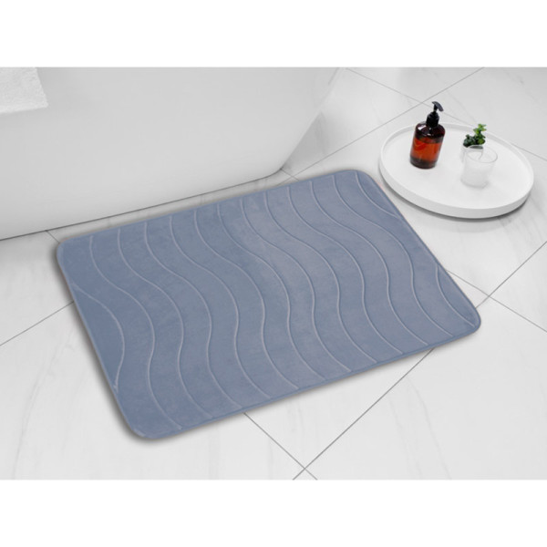 Коврик для ванной Melodia DOLCE флисовый 50х80 серый (MK406)