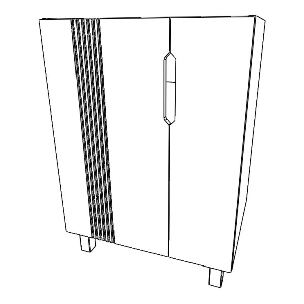Тумба напольная Bazis 60 Марта без ящика Бетон Айсберг Домино (DA3503T)