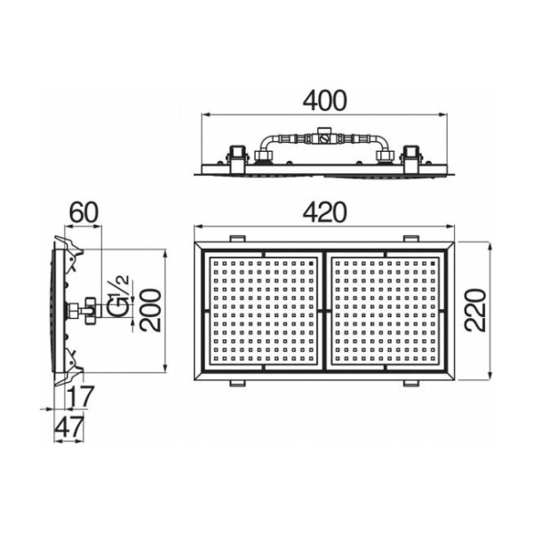 Верхний душ Nobili 42x22 см хром (AD139/37CCR) Верхний душ Nobili 42x22 см хром (AD139/37CCR)