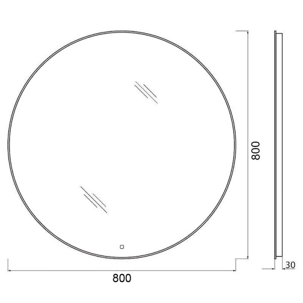 Зеркало Azario Alone Cerchio 800х800 влагостойкое с подсветкой, сенсорный выключатель с функцией диммера (CS00079362) Зеркало Azario Alone Cerchio 800х800 влагостойкое с подсветкой, сенсорный выключатель с функцией диммера (CS00079362)