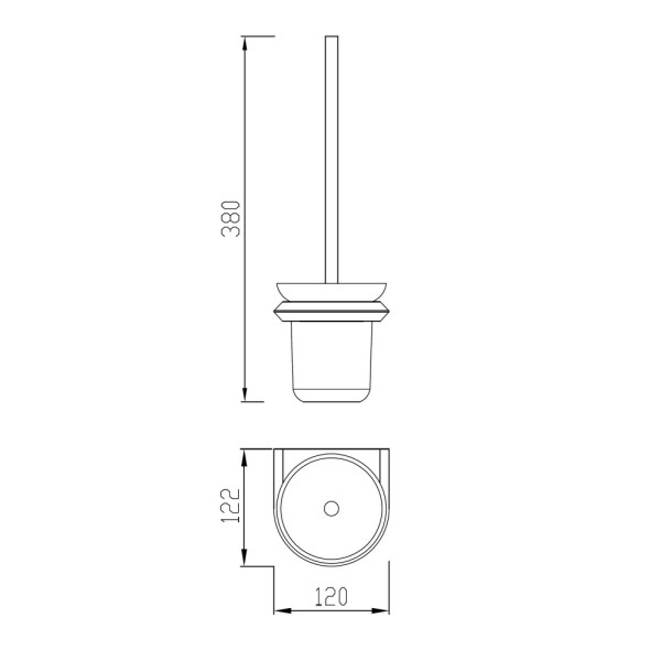 Щетка для туалета Abber Nord золото матовое (AA1532G) Щетка для туалета Abber Nord золото матовое (AA1532G)