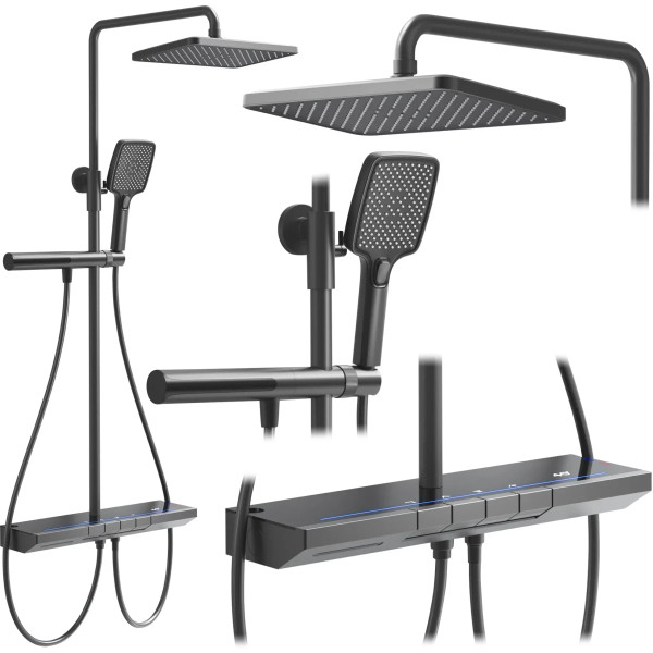 Душевая система термостатическая на четыре режима Rea Pedro Titanium (REA-P0896)