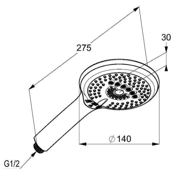 Лейка душевая Kludi Freshline 3S/3ЭС DN 15 хром (6790005-00)