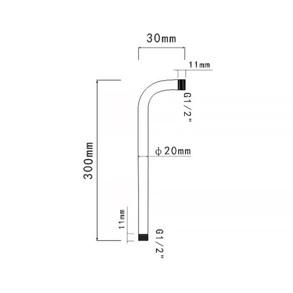 Держатель для верхнего душа Melodia della vita хром (MKP20511BL)