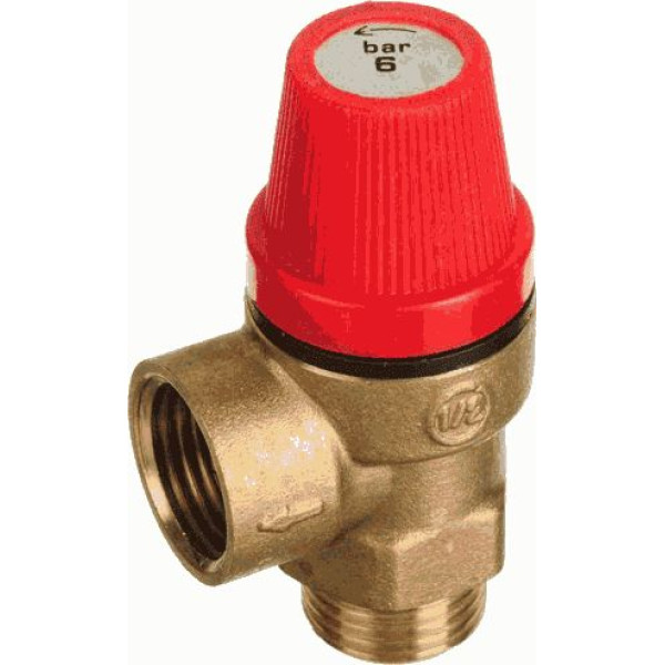 Клапан предохранительный 1/2"ВН TeRma 6 бар (34007) Клапан предохранительный 1/2"ВН TeRma 6 бар (34007)