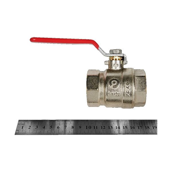 Кран 1 1/2" ВВ шаровый Rommer (ГОСТ, красная ручка) RBV-0001-2110340 Кран 1 1/2" ВВ шаровый Rommer (ГОСТ, красная ручка) RBV-0001-2110340