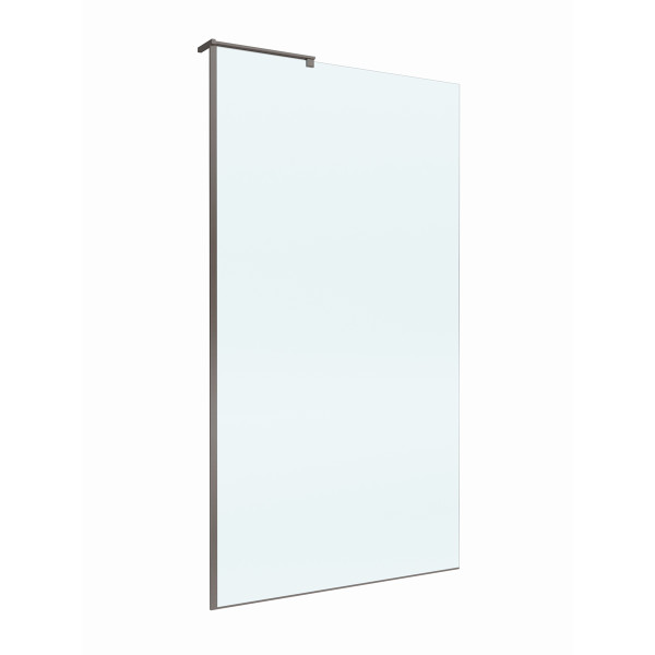 Душевое ограждение BelBagno Uno 110x200 стекло прозрачное, профиль оружейная сталь матовая (UNO-L-1-TB-110-C-GM)