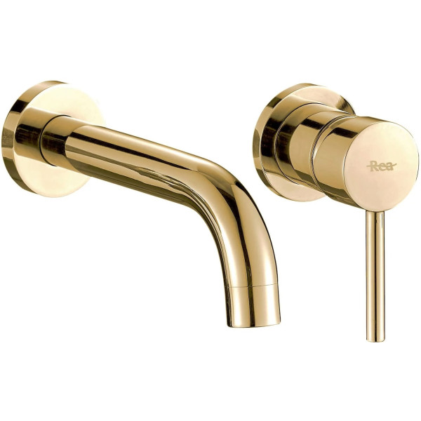 Смеситель для раковины скрытого монтажа REA Lungo gold + box (REA-B8559) Смеситель для раковины скрытого монтажа REA Lungo gold + box (REA-B8559)