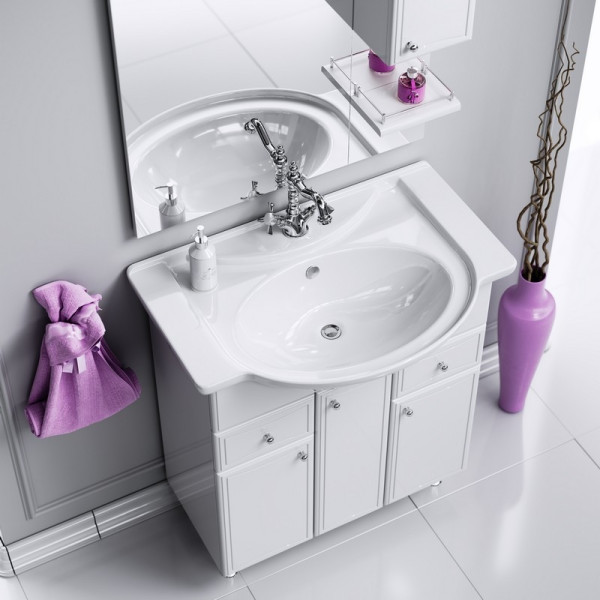 Тумба напольная Aqwella Barcelona 880x330x830 белый (BA0108K)