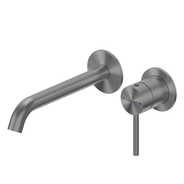 Смеситель для раковины Abber Wasser Kreis 316 скрытого монтажа, оружейная сталь брашированная (AF8112BGG-M)