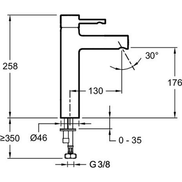 Смеситель для раковины Jacob Delafon Cuff хром (E98299-CP)