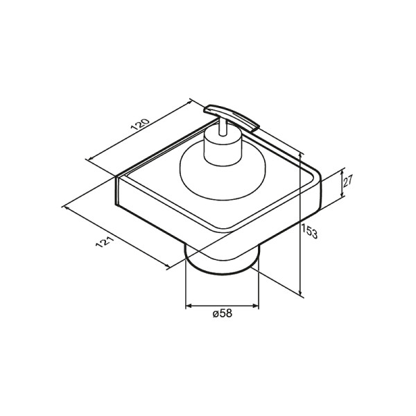 Стеклянный Дозатор для жидкого мыла с настенным держателем Damixa Jupiter (DA7736900) Стеклянный Дозатор для жидкого мыла с настенным держателем Damixa Jupiter (DA7736900)