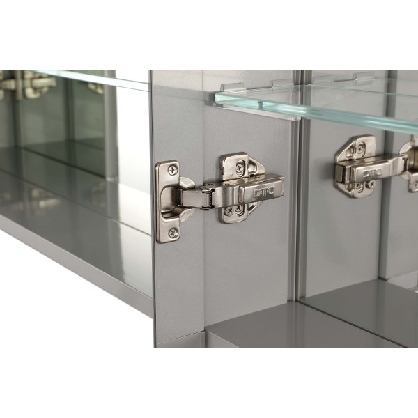 Шкаф зеркальный алюминиевый Aquatek с подсветкой 800x700x133 антизапотевание (AQ7809-MLC)