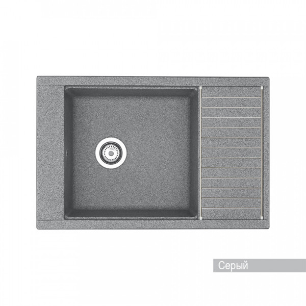 Мойка для кухни врезная Aquaton Делия 78 516x787x218 серый (1.A715.1.32D.E23.0) Мойка для кухни врезная Aquaton Делия 78 516x787x218 серый (1.A715.1.32D.E23.0)