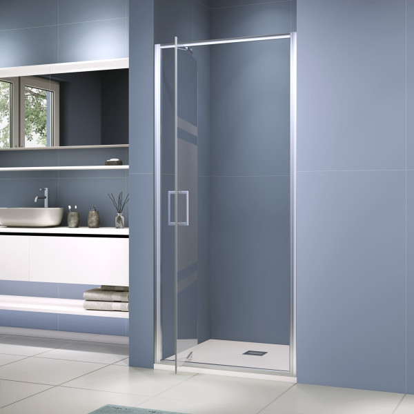 Душевая дверь RGW SV-05-2 900xx2000 стекло прозрачное-матовое- прозрачное , профиль хром (703205209-201)