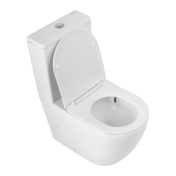 Чаша унитаза BelBagno Сфера-Р безободкового со смывом Торнадо с сиденьем soft close P-trap белая (BB2141CP-TOR/SC) Чаша унитаза BelBagno Сфера-Р безободкового со смывом Торнадо с сиденьем soft close P-trap белая (BB2141CP-TOR/SC)