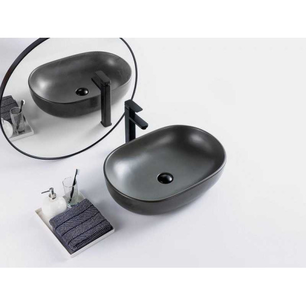 Раковина накладная BelBagno серая (BB1084-H311)