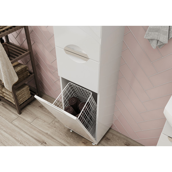 Пенал напольный Volna Adel 350x1935 белый (pnADEL35.KZ-01)