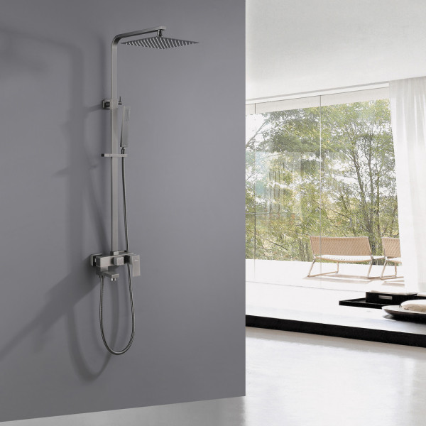 Душевая система Abber Daheim с изливом никель (AF8216NGL)