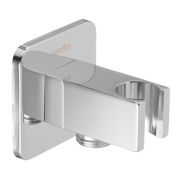 Подсоединение шланговое Swedbe Platta с держателем для лейки хром (5504)