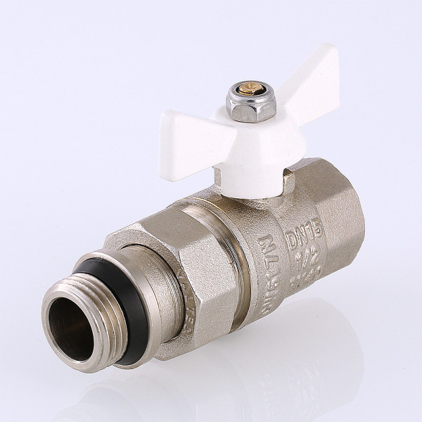 Кран 3/4" шаровый со сгоном Valtec Base (белая бабочка, o-ring) VT.227.NRW.05 Кран 3/4" шаровый со сгоном Valtec Base (белая бабочка, o-ring) VT.227.NRW.05